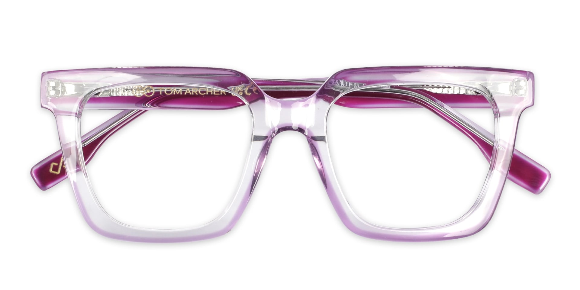 Pink Square Unisex Glasses 6