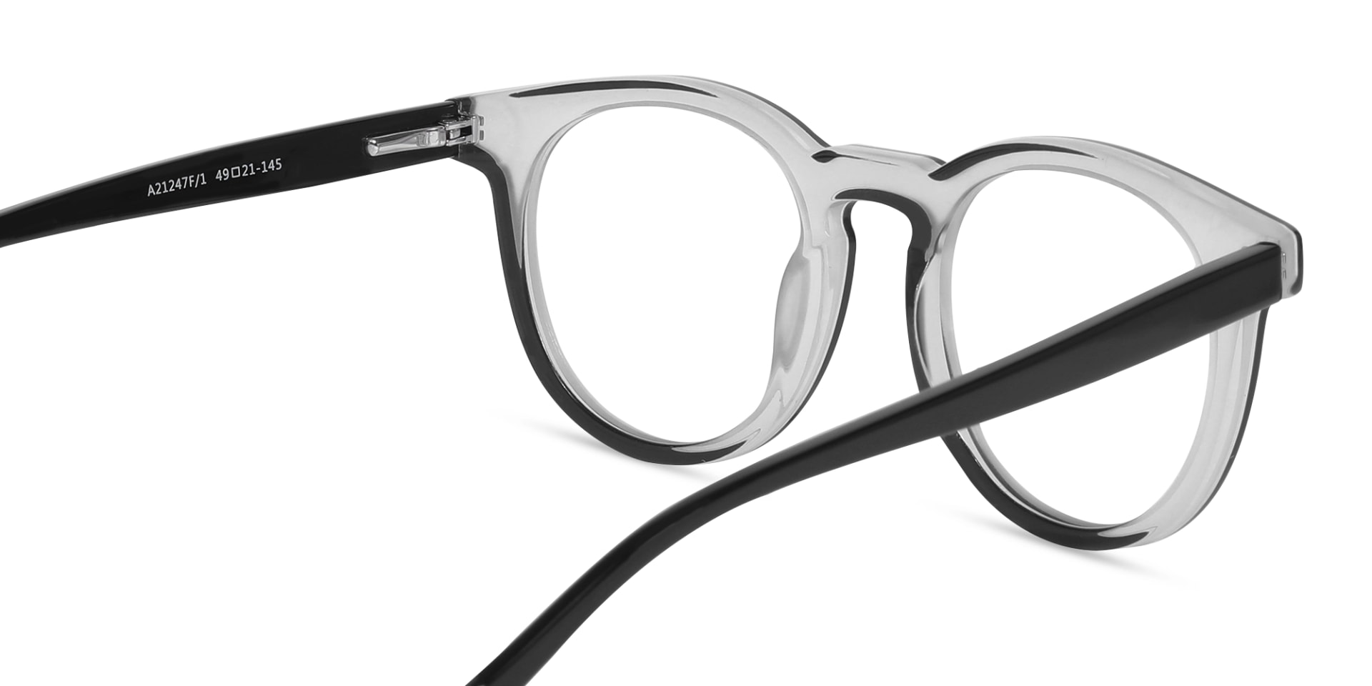 Black Round Clear Glasses-5