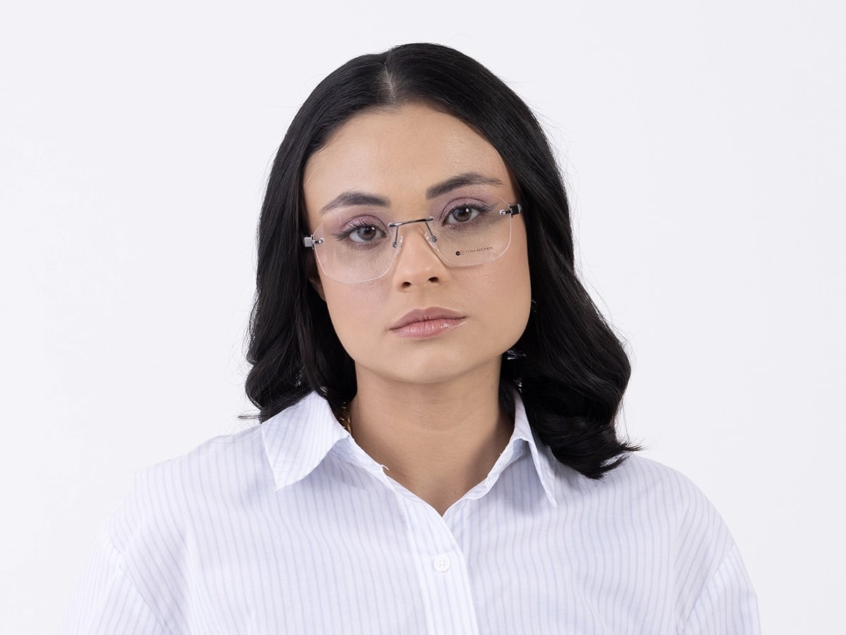 Rimless Glasses With Nose Pad 51
