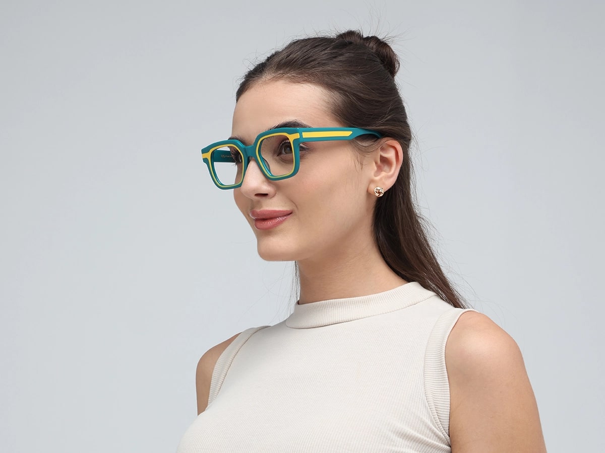 Green Thick Glasses-52