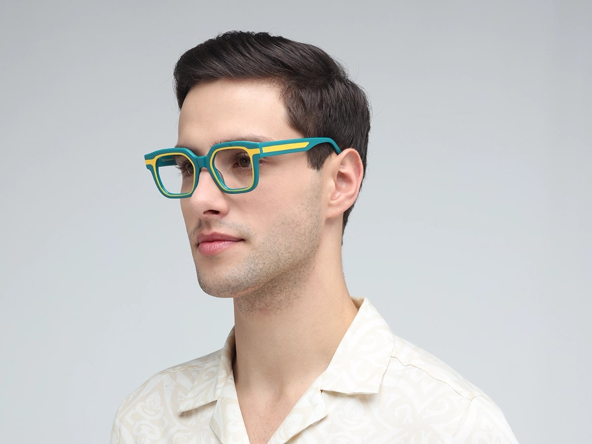 Green Thick Glasses-42