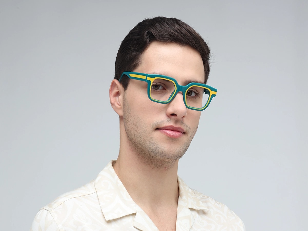 Green Thick Glasses-43