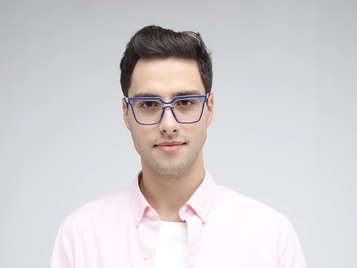 Blue Square Unisex Glasses 41