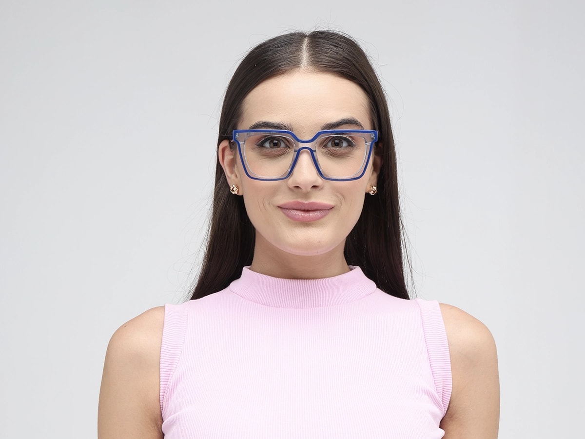 Blue Square Unisex Glasses 51