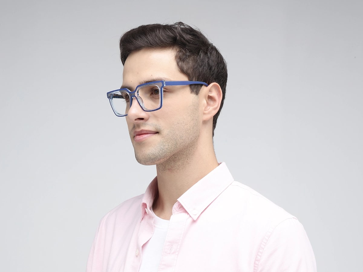 Blue Square Unisex Glasses 42