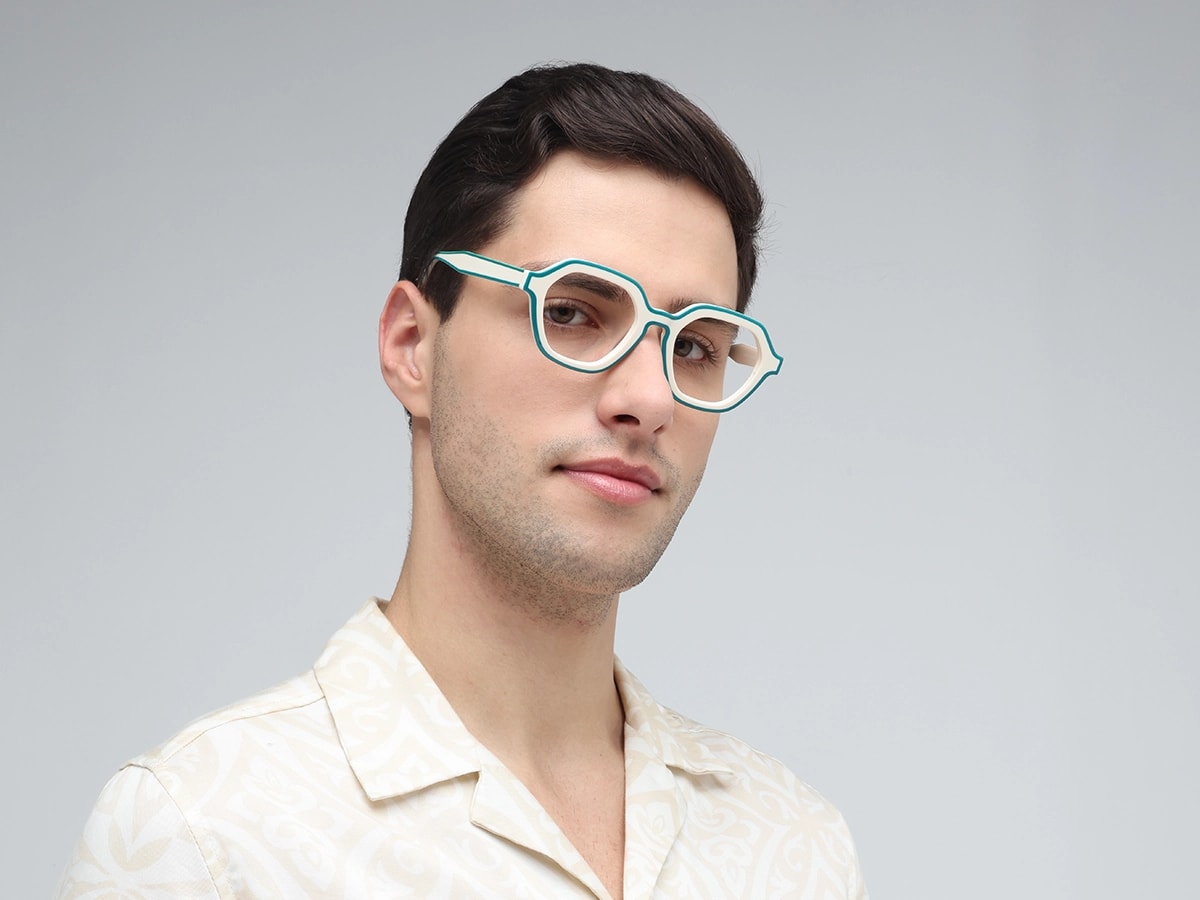 White Hexagonal Glasses-43