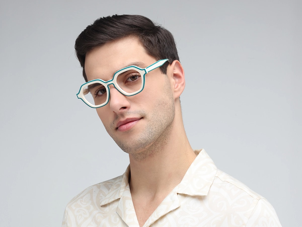 White Hexagonal Glasses-42