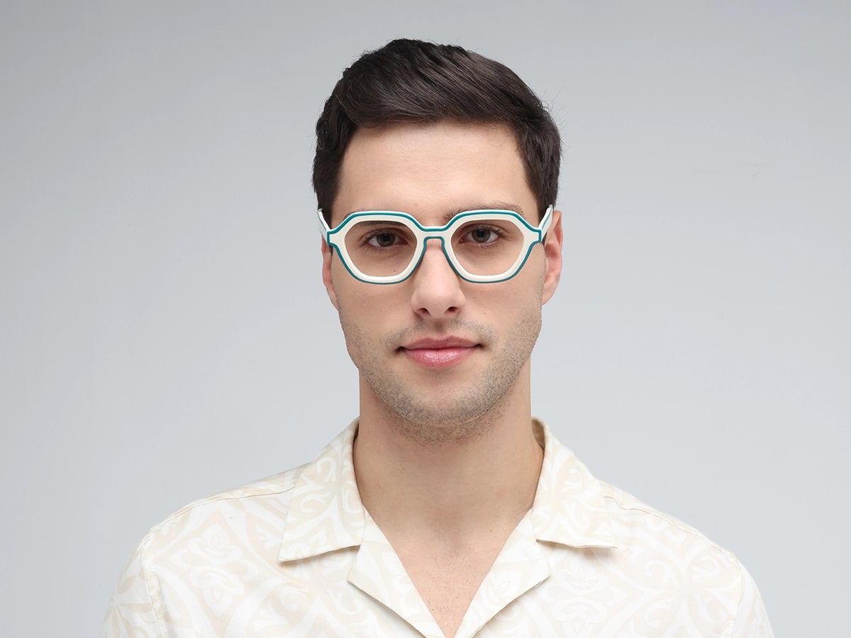 White Hexagonal Glasses-41