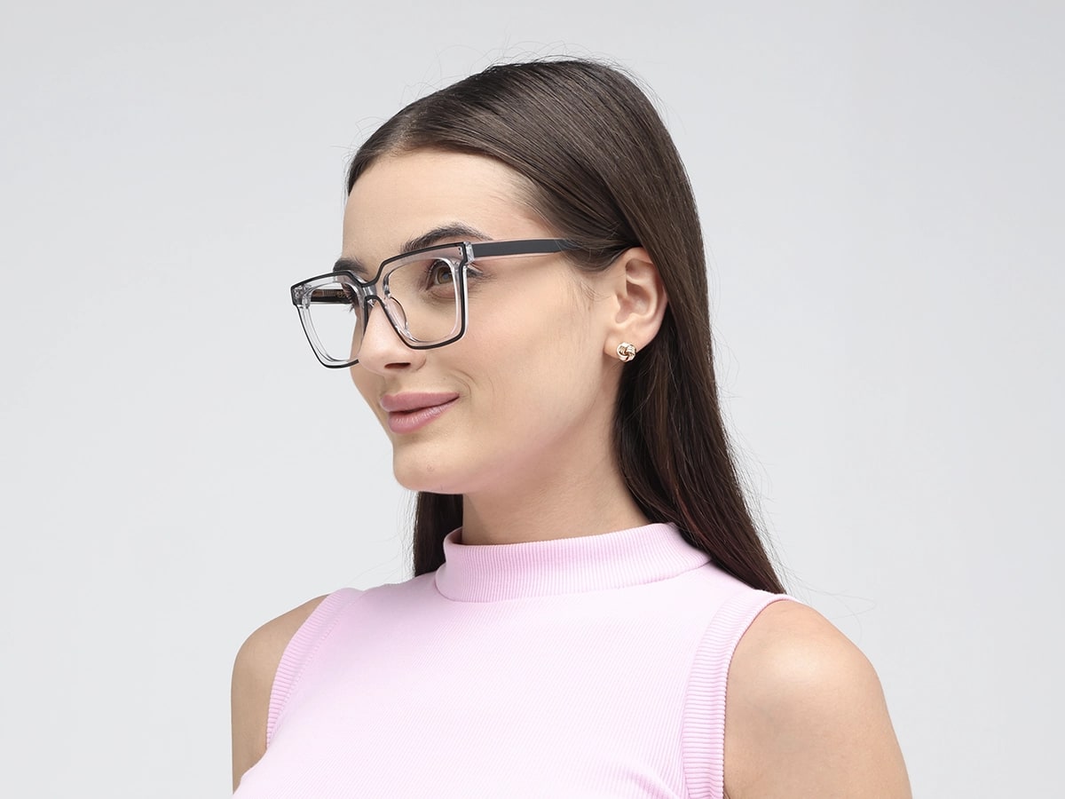 Clear Black Unisex Glasses 52