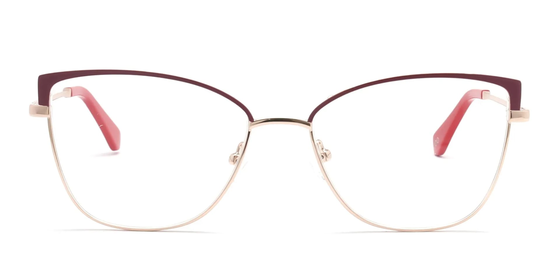 Red Cat Eye Metal Glasses-2