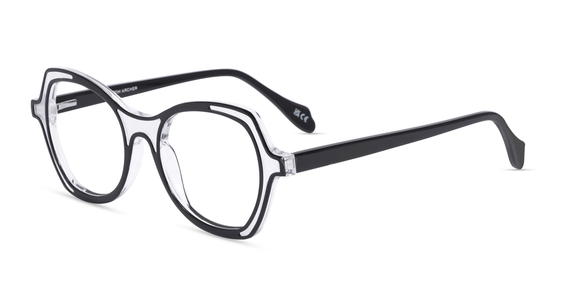 Black & Matte Grey Butterfly Glasses-3