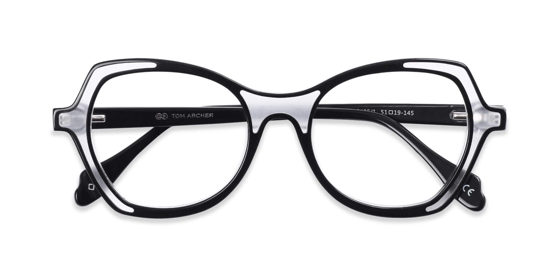 Black & Matte Grey Butterfly Glasses-6