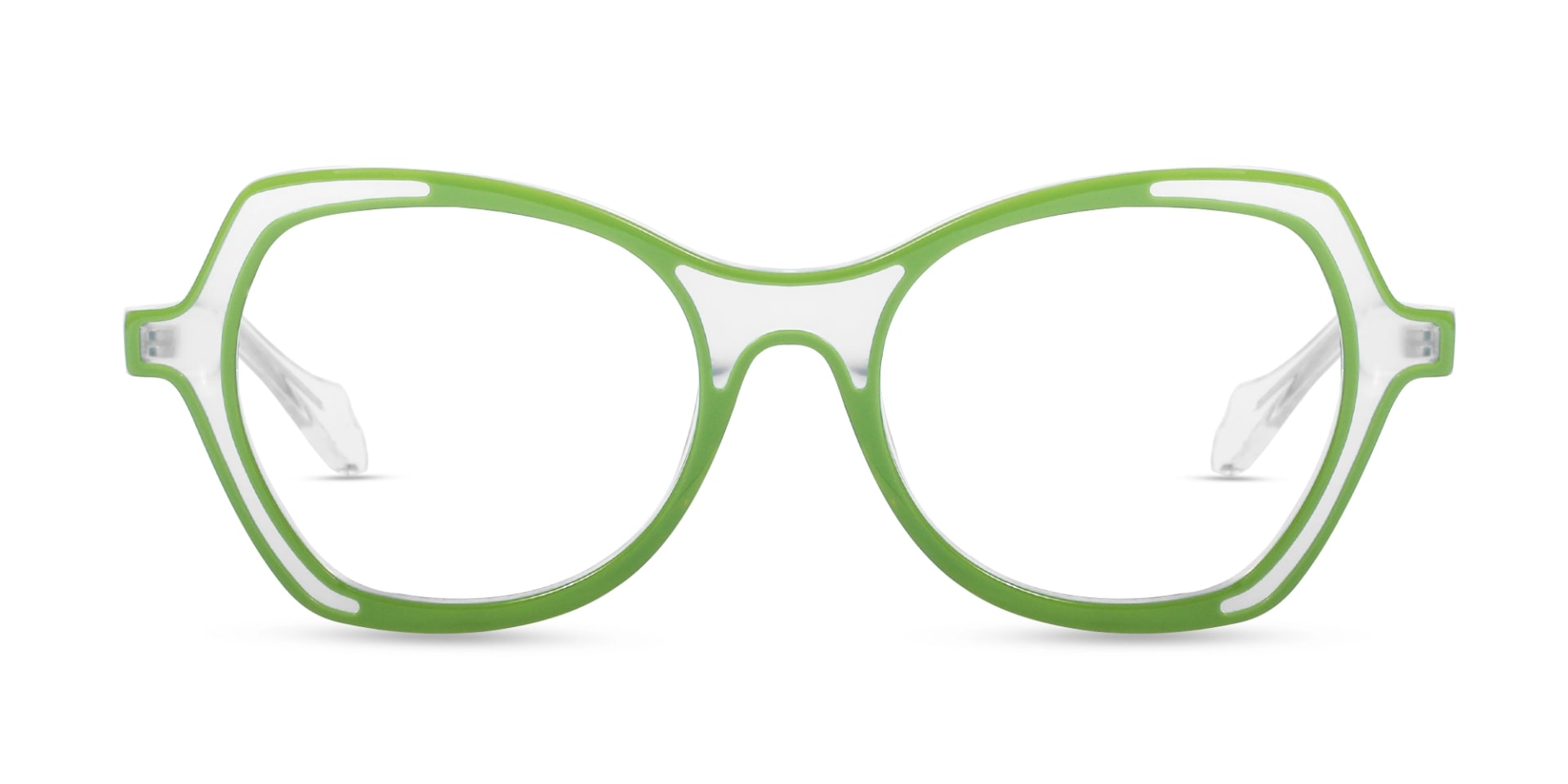 Green & Matte Clear Butterfly Glasses-1