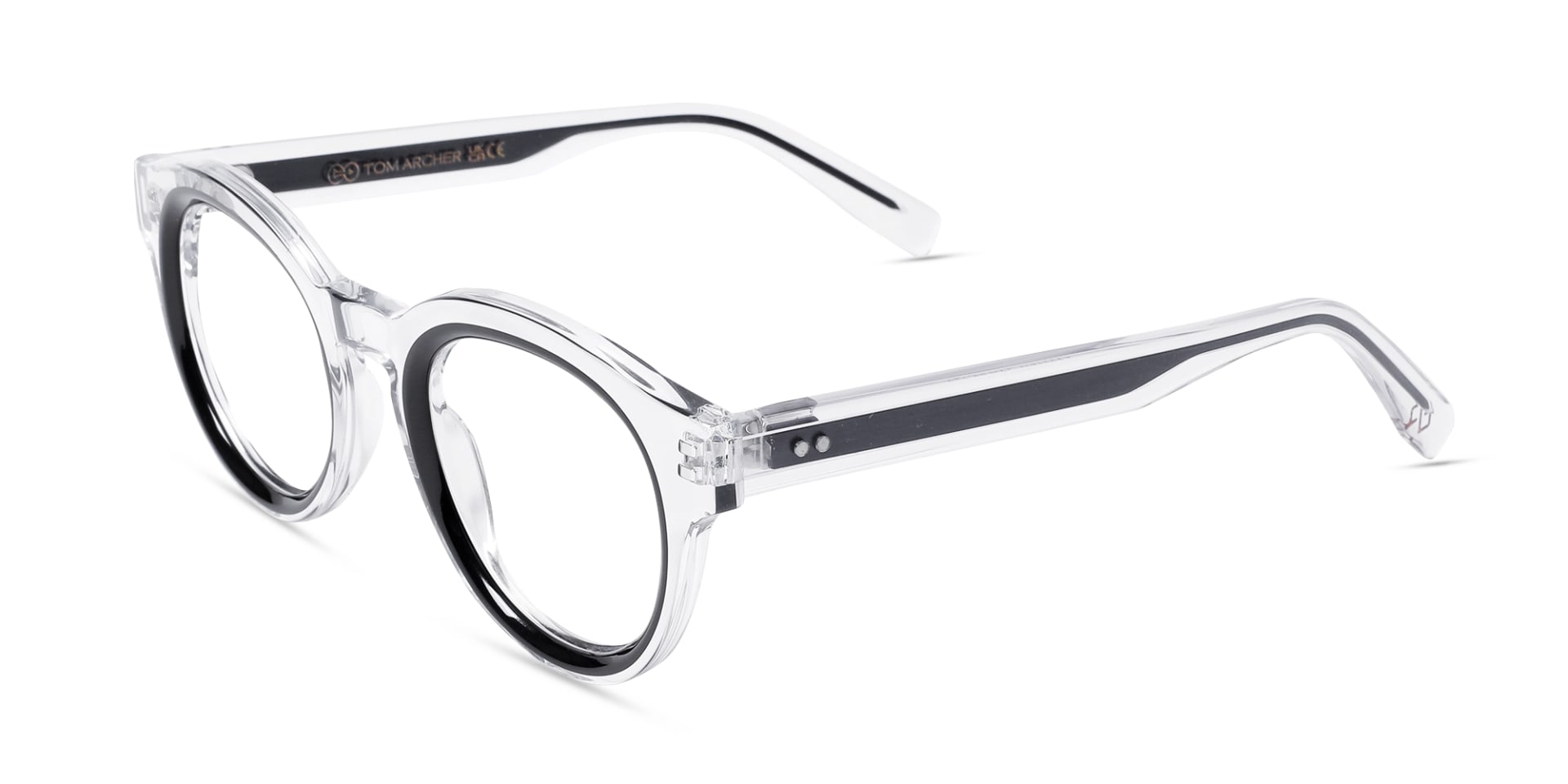 Black Oval Unisex Glasses 2