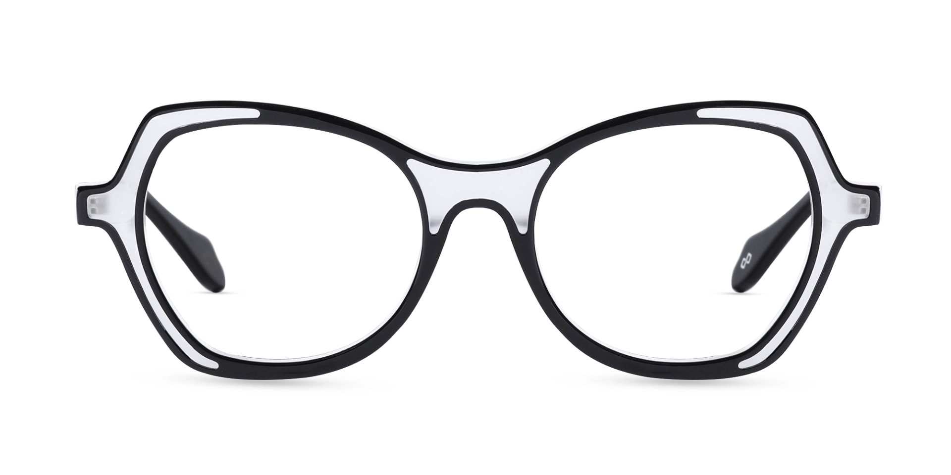 Black & Matte Grey Butterfly Glasses-1