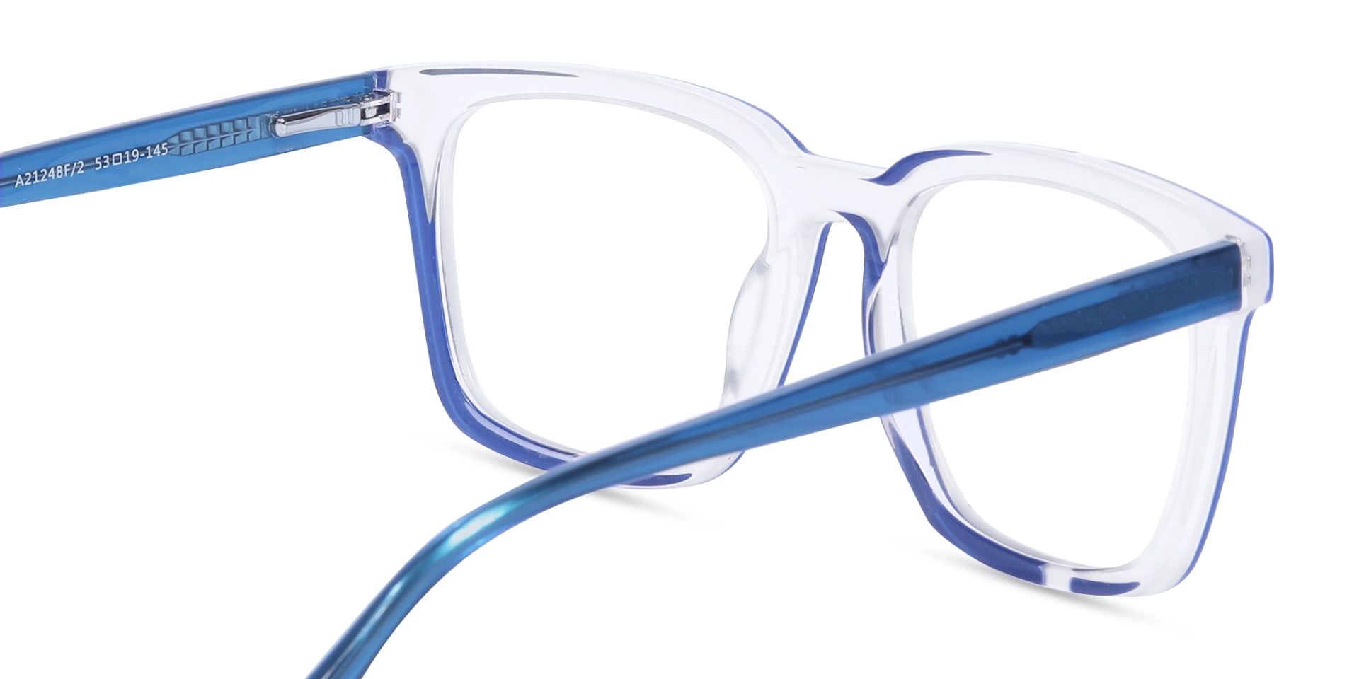 White And Blue Square Glasses-5