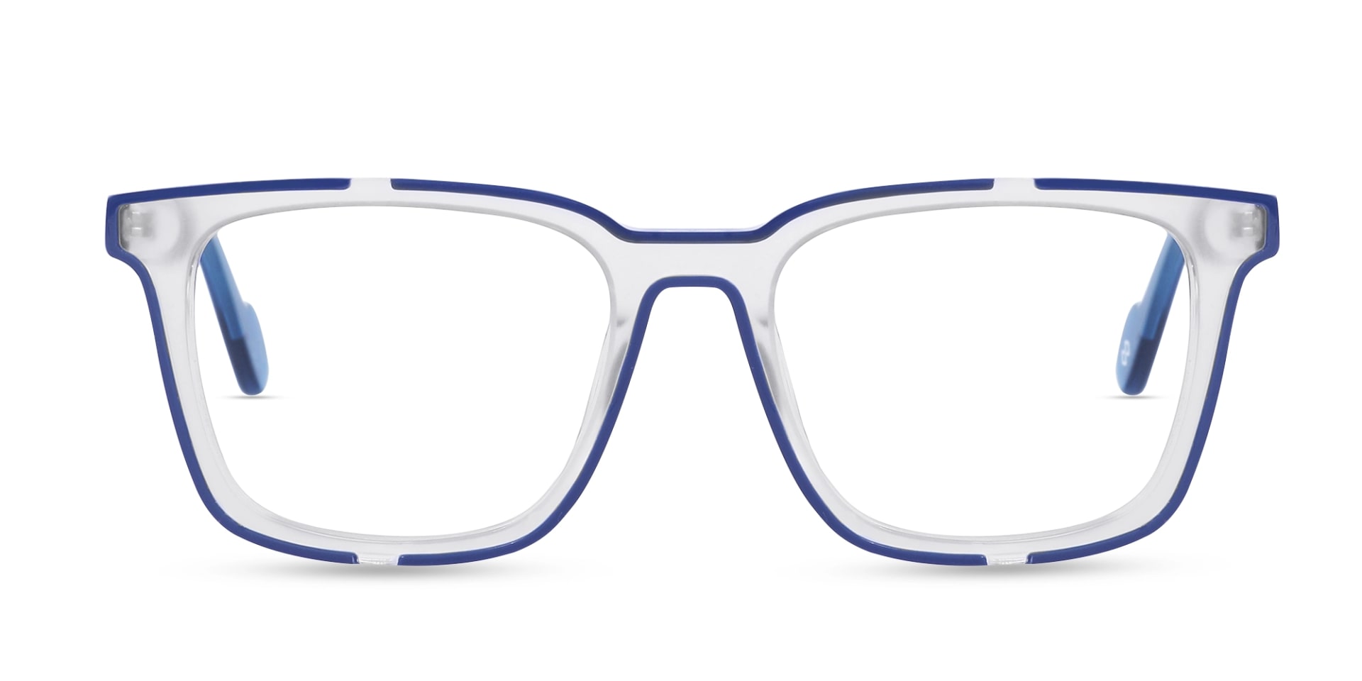 White And Blue Square Glasses-1