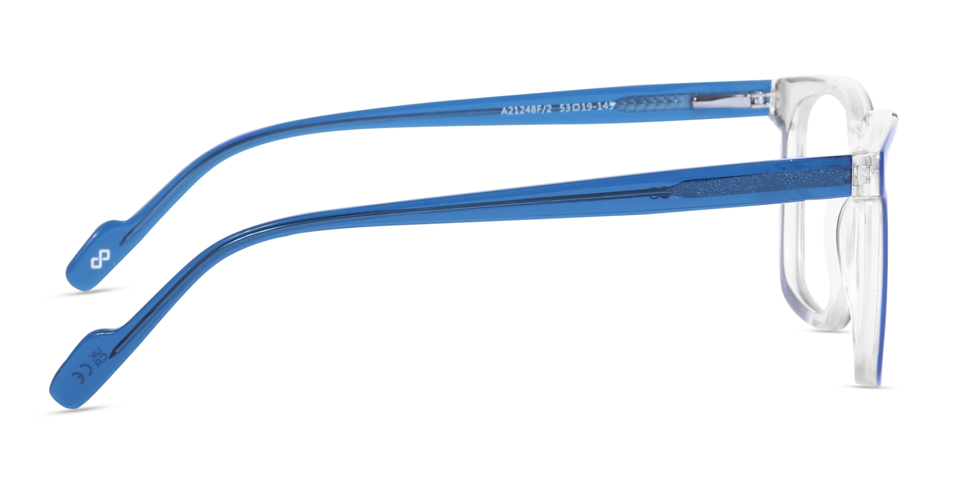 White And Blue Square Glasses-4