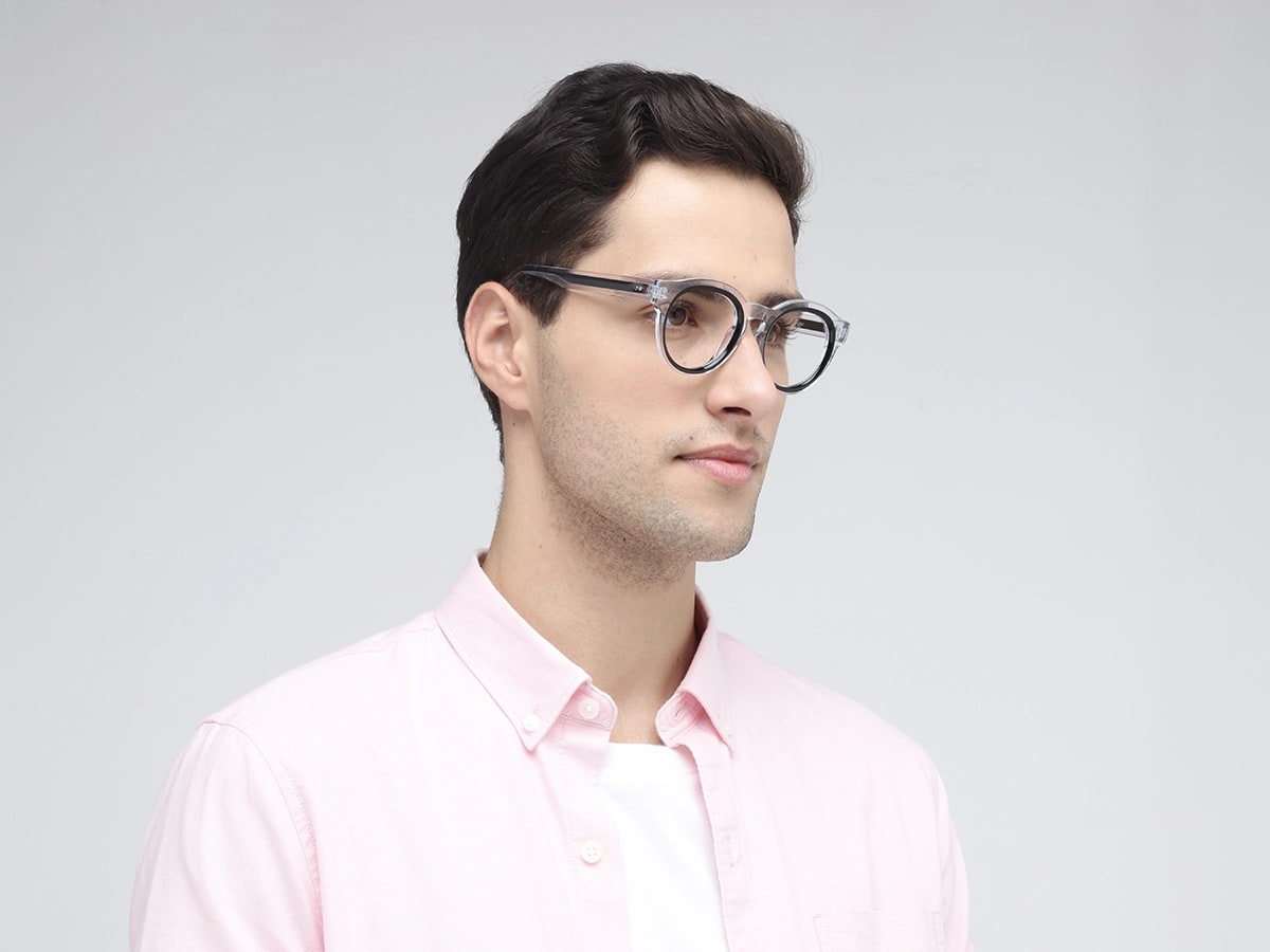 Black Oval Unisex Glasses 43