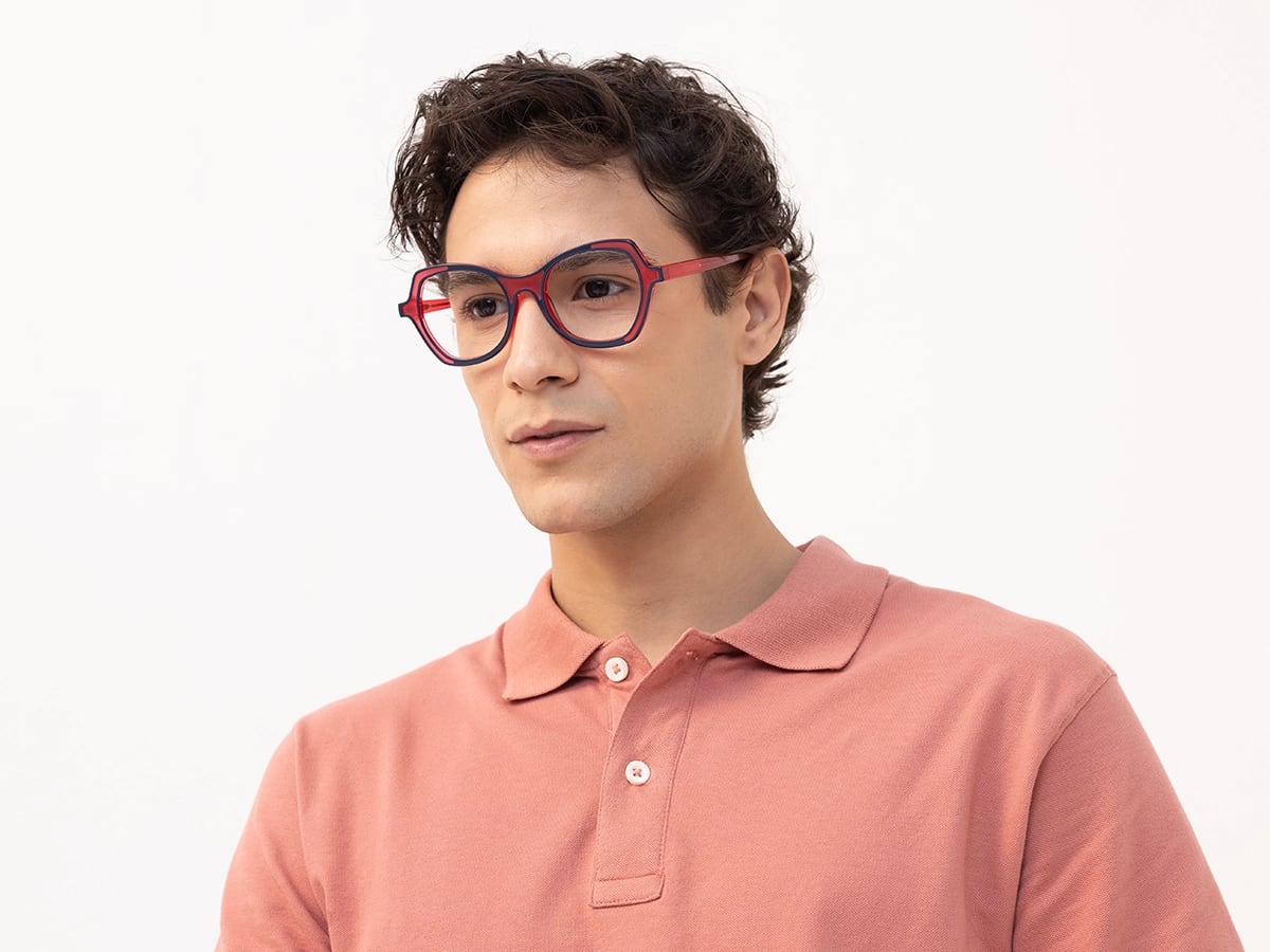 Denim Blue & Matte Rose Pink Butterfly Glasses-41
