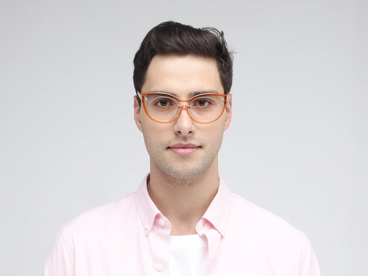 Orange Cat-eye Womens Glasses 41