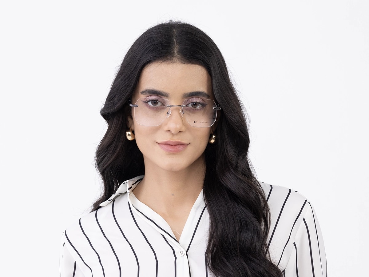 Metal & Wood Frame Gunmetal Glasses 51