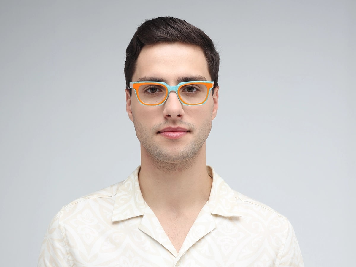 Marble Rectangle Glasses-41