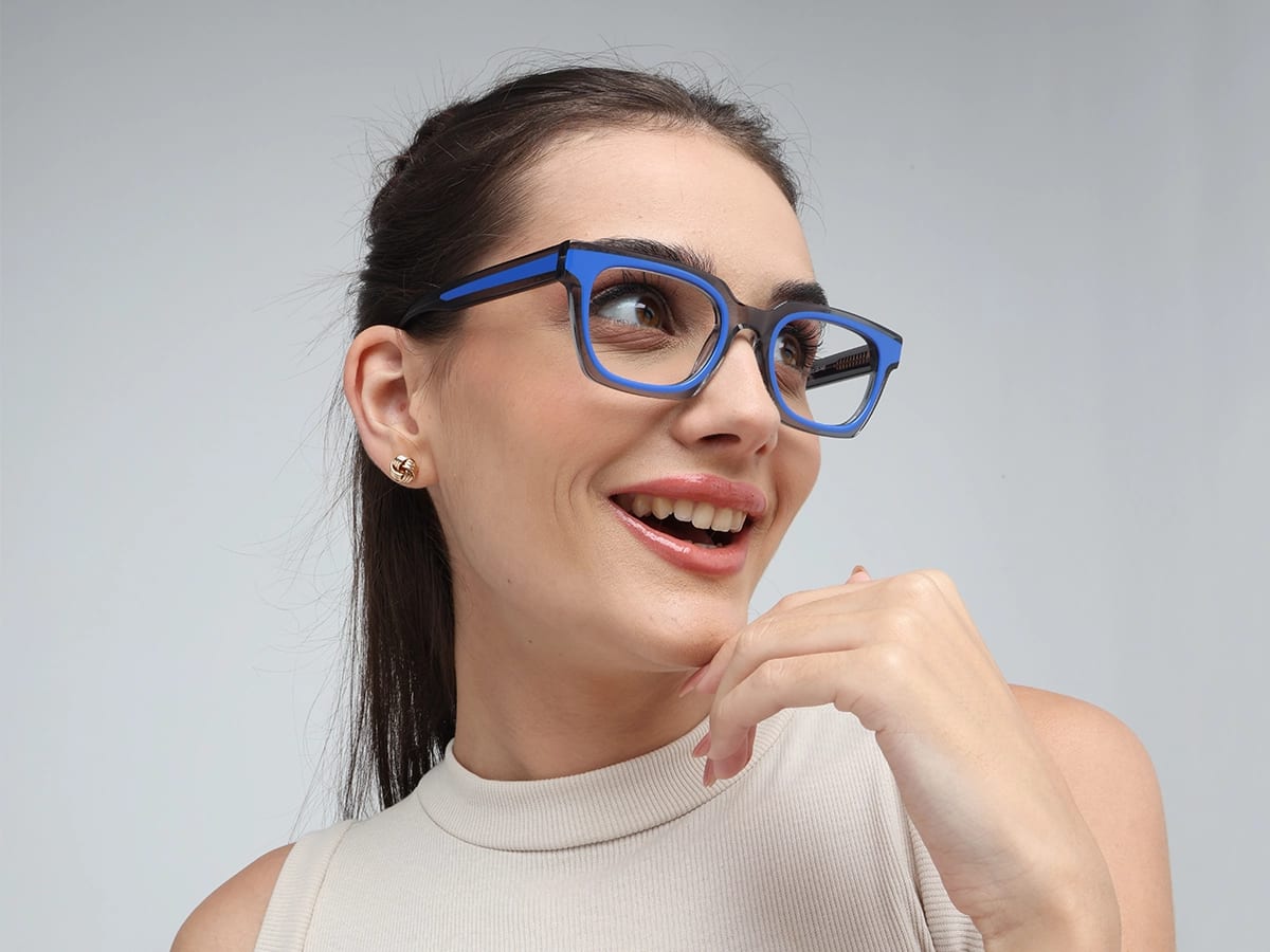 Grey Rectangle Glasses-53
