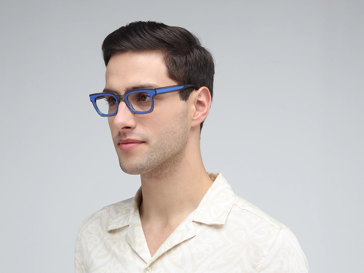 Grey Rectangle Glasses-42