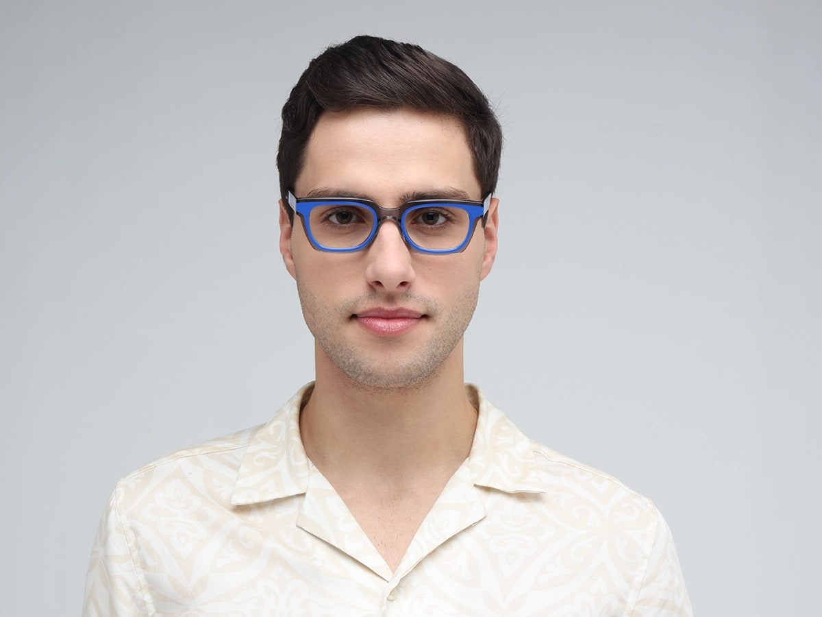 Grey Rectangle Glasses-41