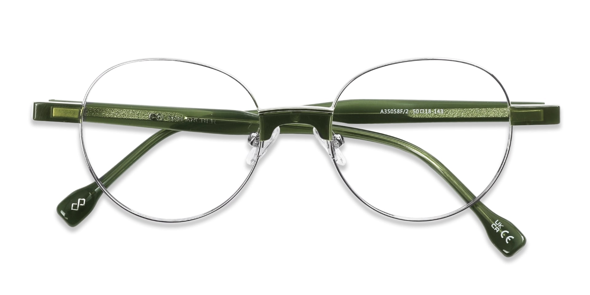 Silver Round Full Rim Metal Glasses-6