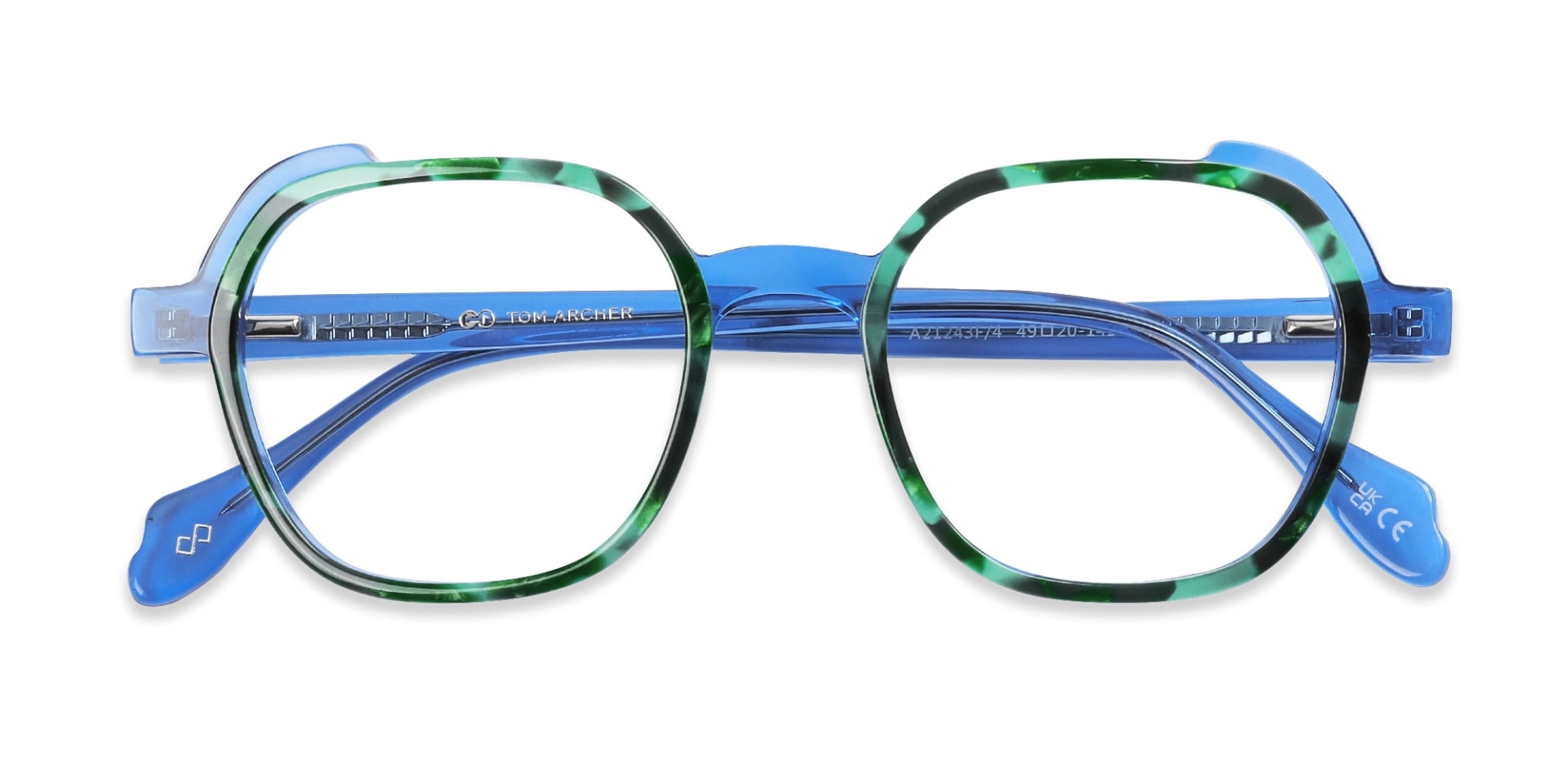Marble & Blue Square Full Rim Glasses-6