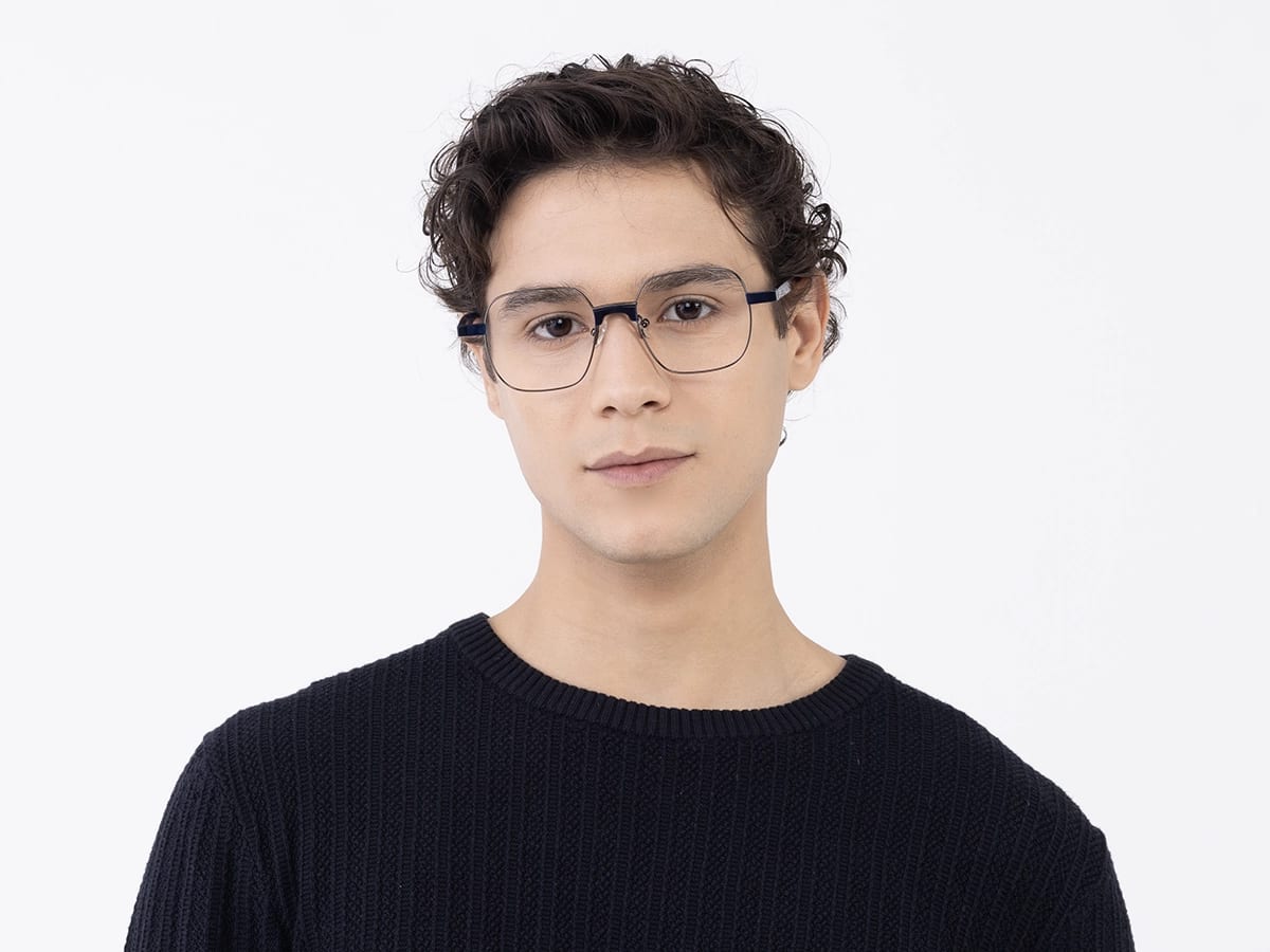 Stylish Gunmetal Square Full Rim Eyeglasses 41