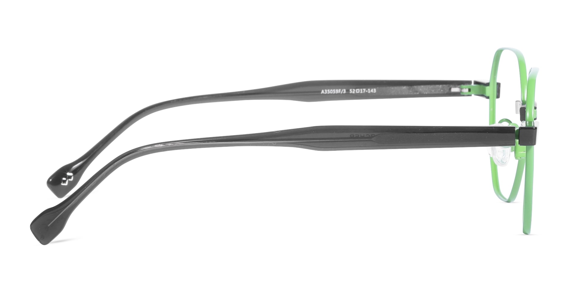 Green Hexagonal Metal Glasses With Nose Pad-4