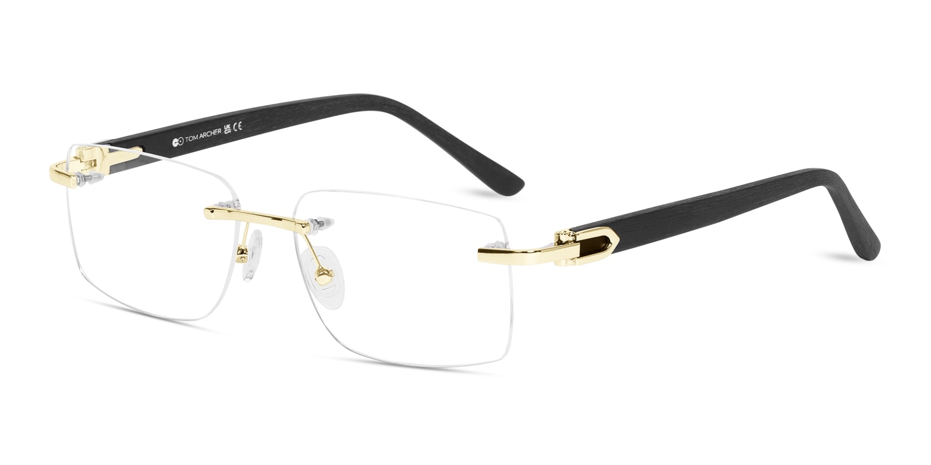 Gold Rectangular Glasses 3