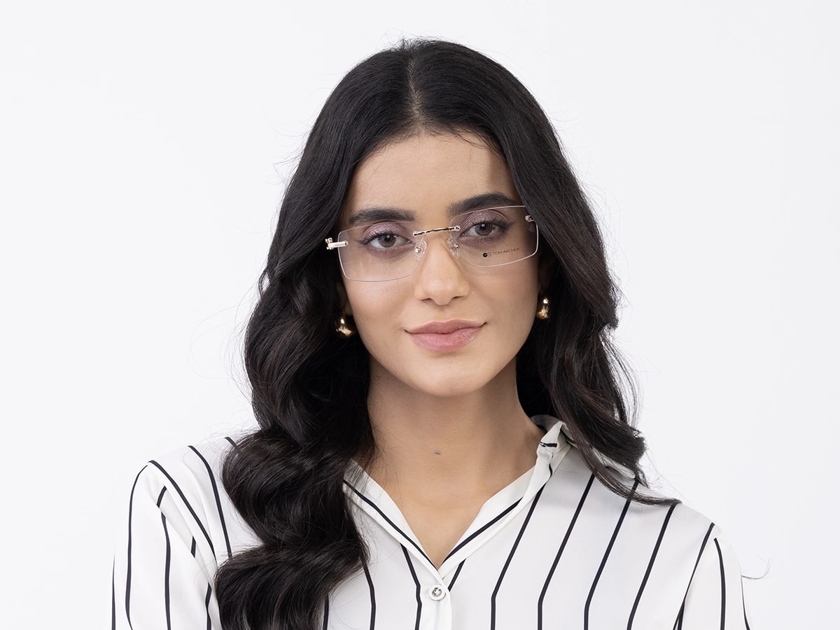 Gold Rectangular Glasses 51