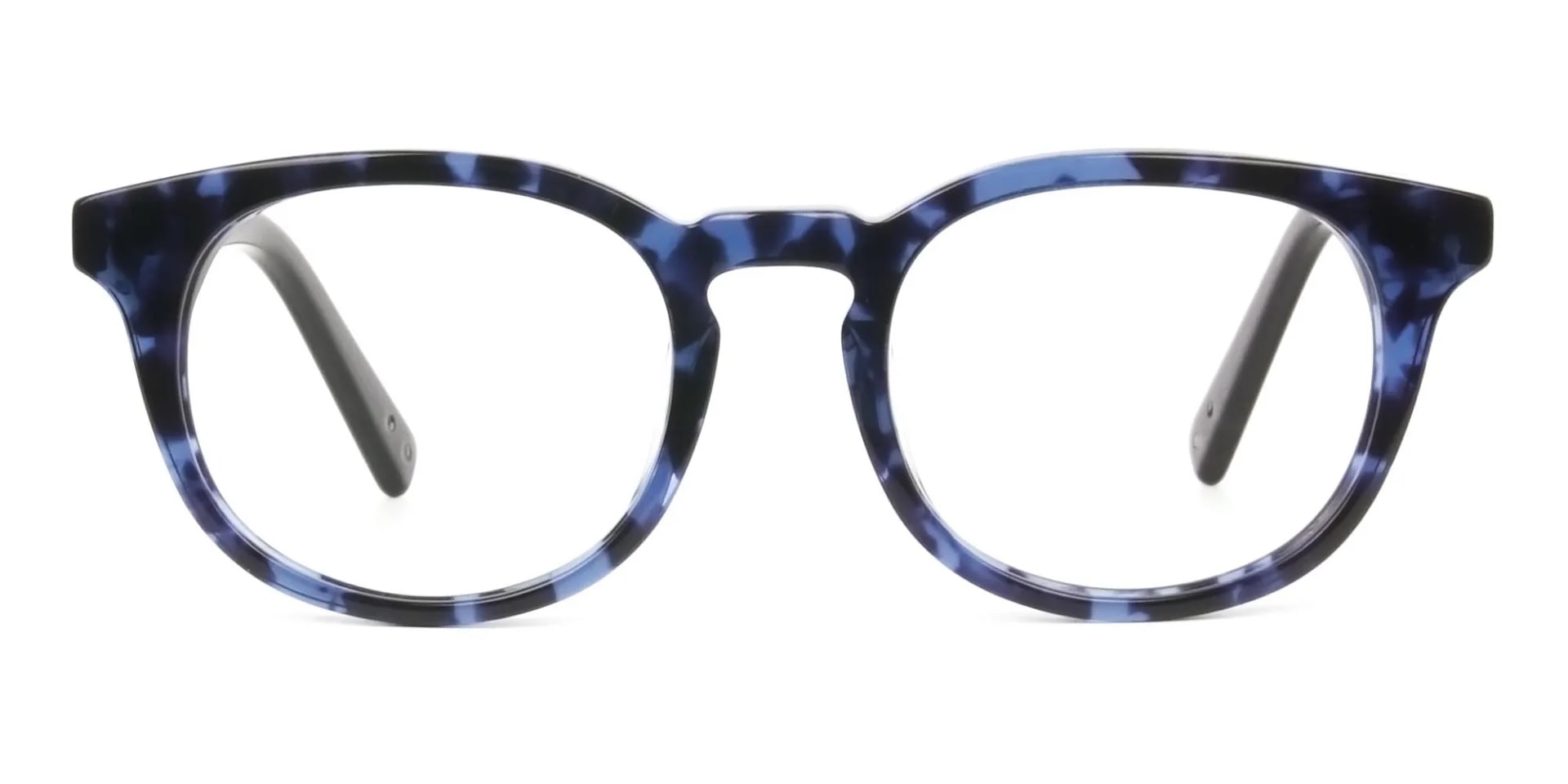 Round Ocean Blue Tortoise Handmade Acetate glasses - 2