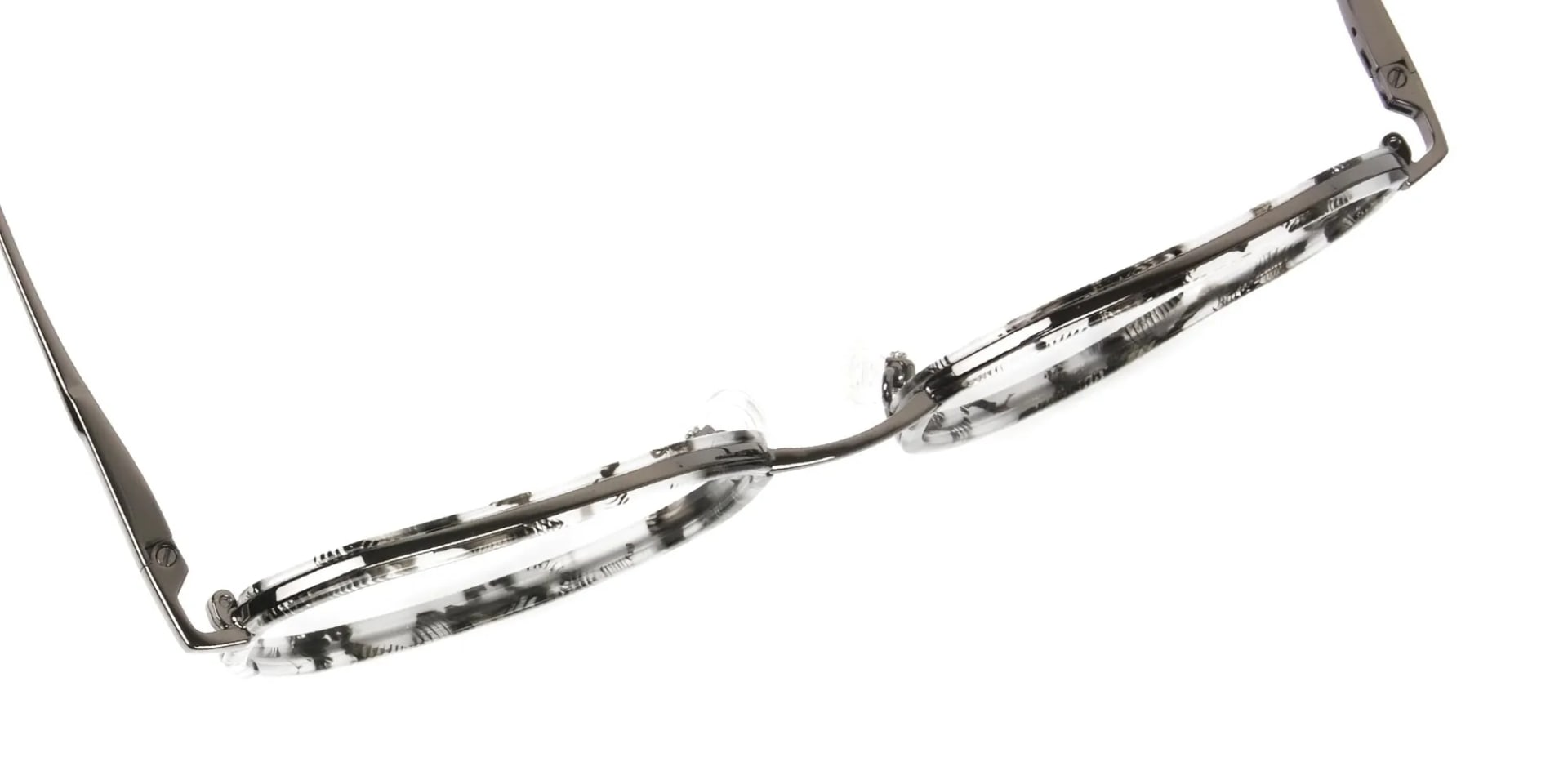 Gunmetal Grey Tortoiseshell Octagon Glasses - 2 