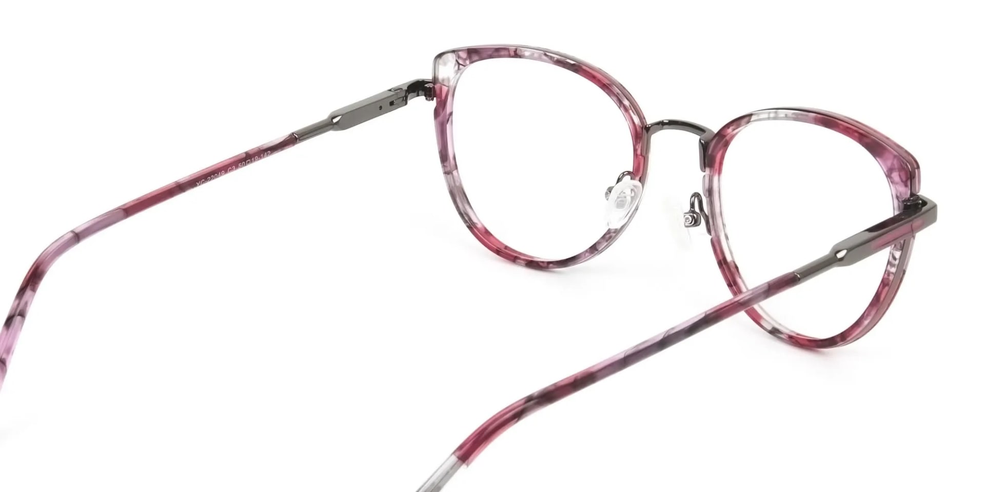 Red Tortoise Cat-Eye Glasses in Round - 2
