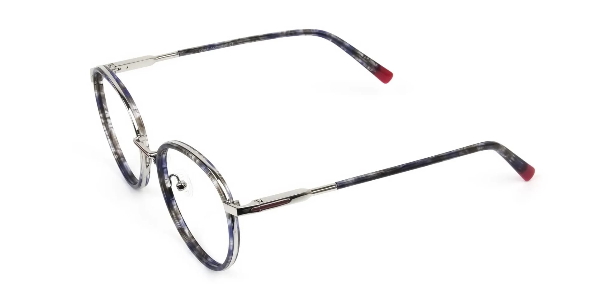 Ocean Blue Tortoise & Silver Eyeglasses - 2
