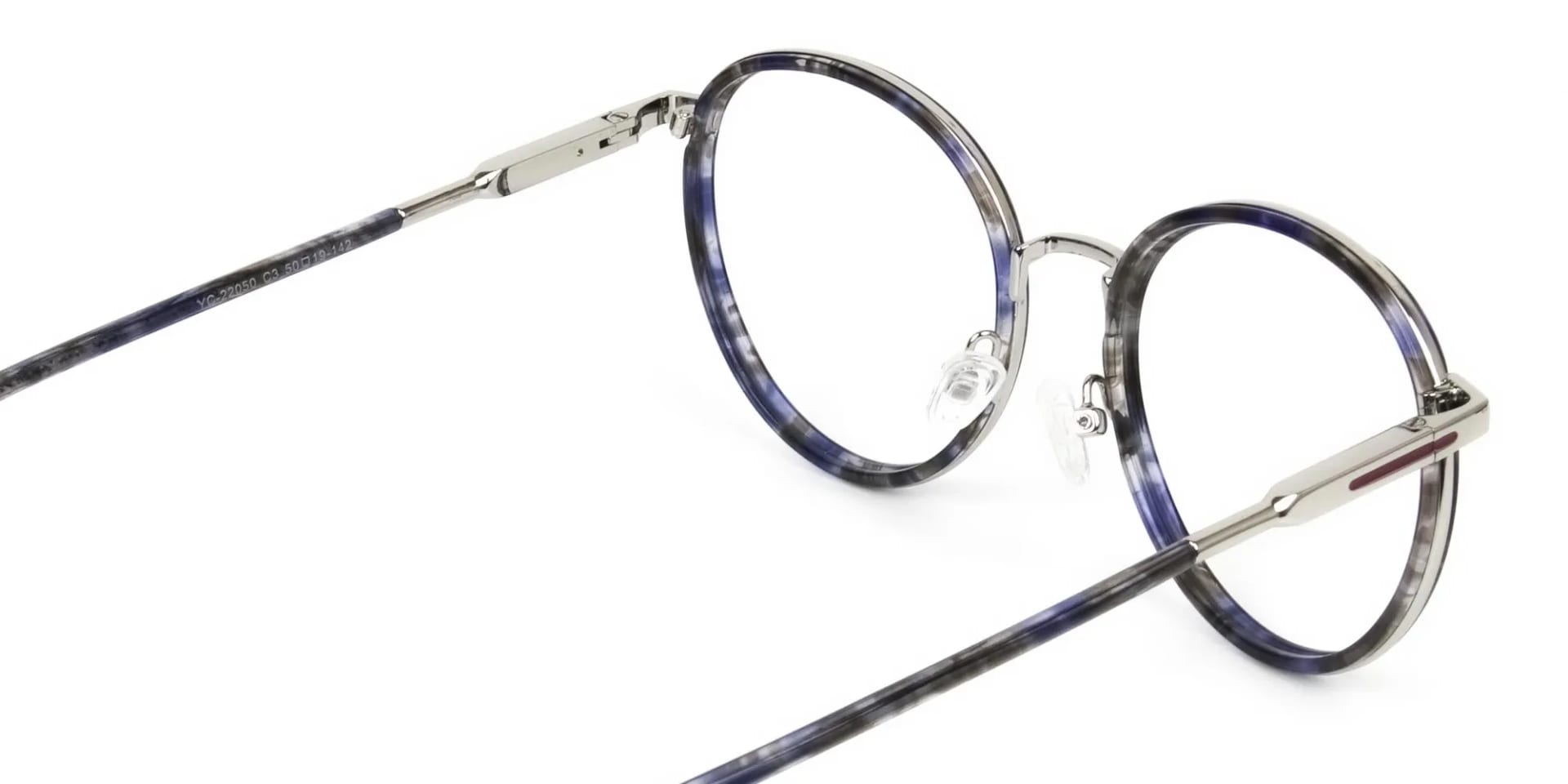 Ocean Blue Tortoise & Silver Eyeglasses - 2