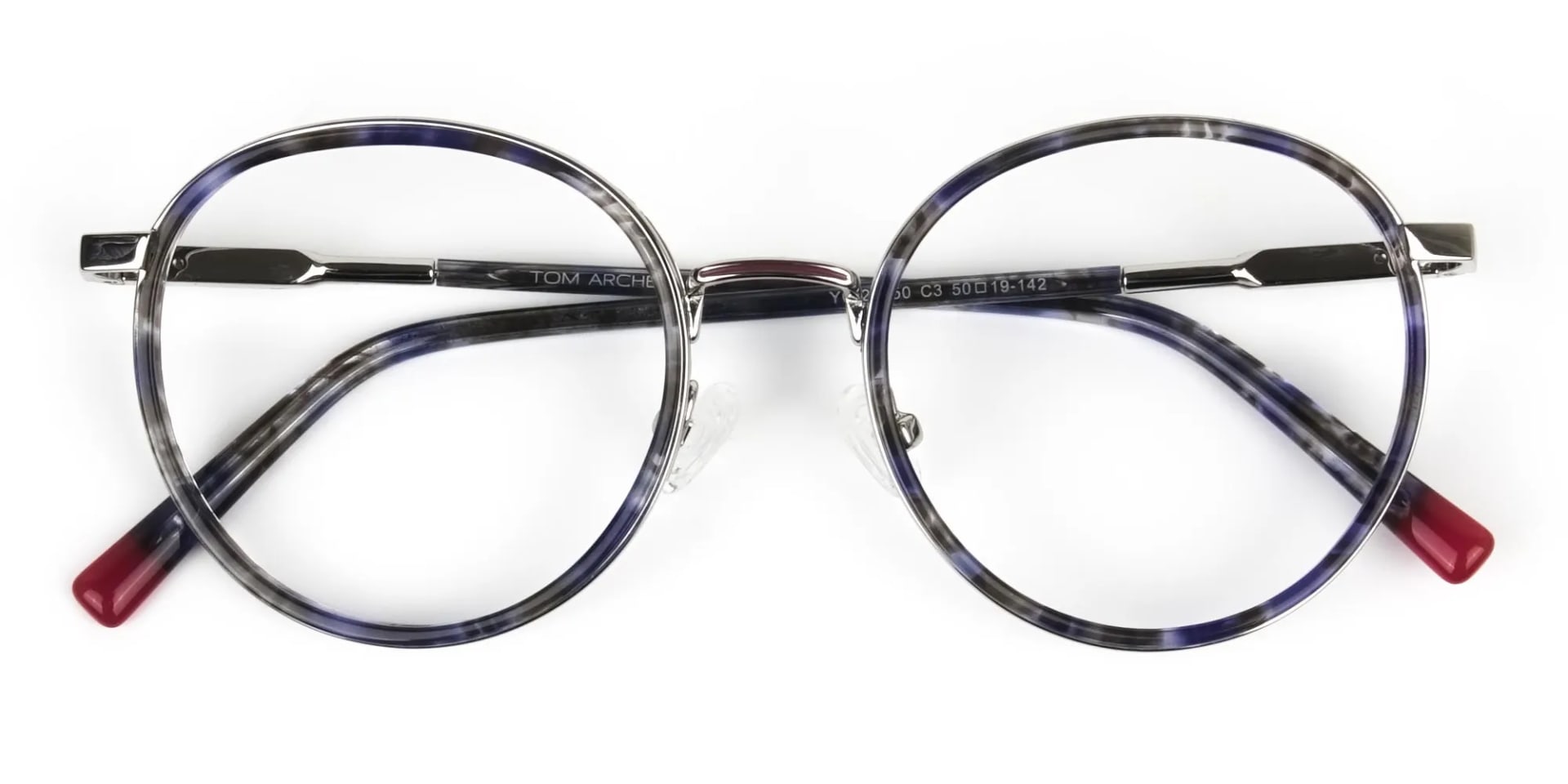 Ocean Blue Tortoise & Silver Eyeglasses - 2