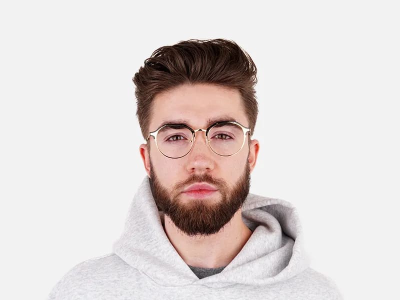 Marble Grey & Gold Weightless Glasses in Mixed material  - 24