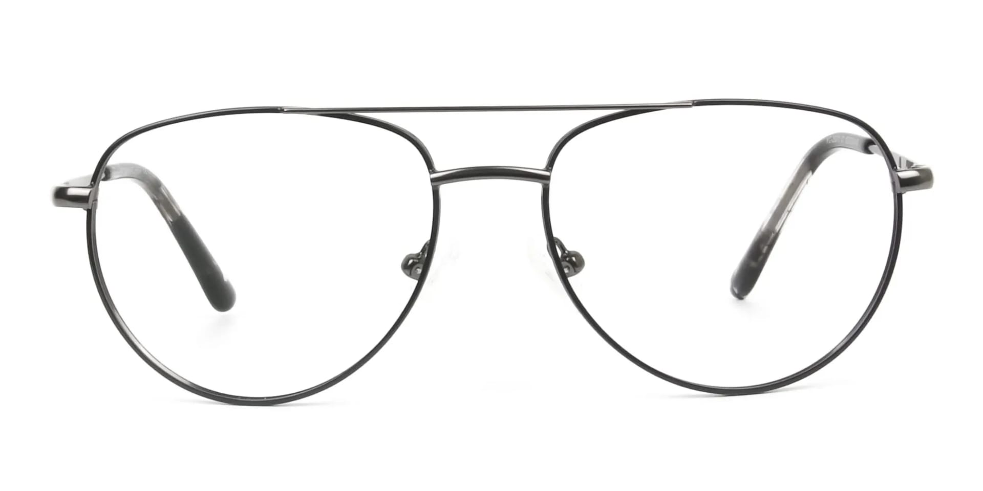 Black and Dark Gunmetal Pilot Glasses - 2