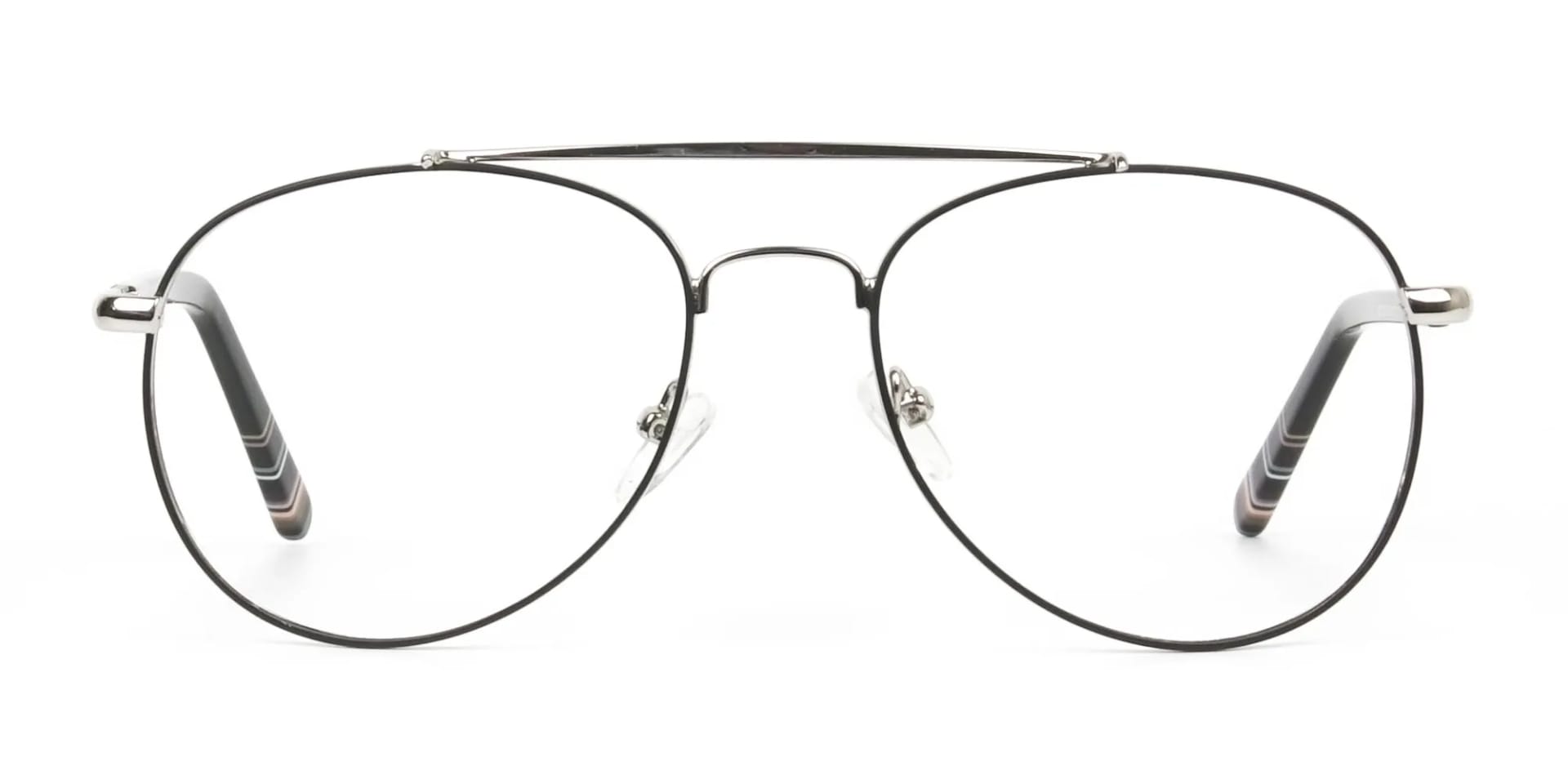 Pilot Black & Silver Fine Metal Glasses - 2