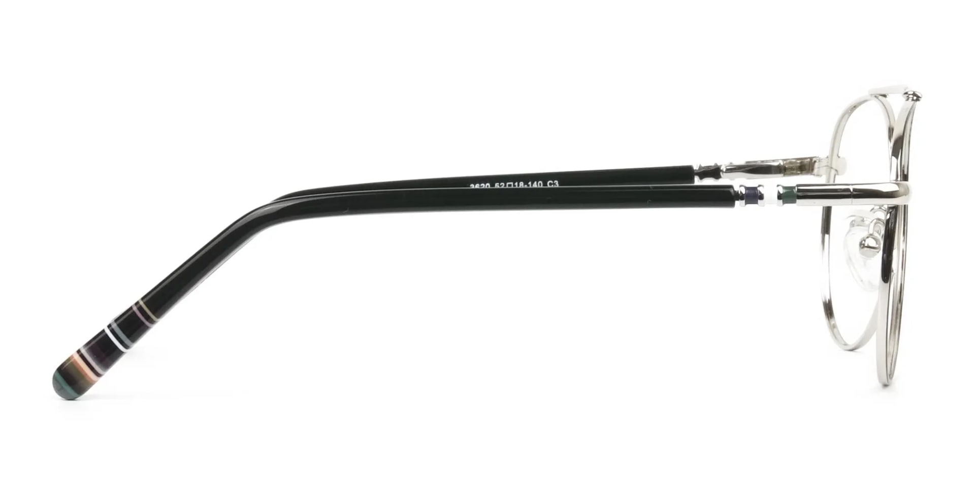 Pilot Black & Silver Fine Metal Glasses - 2