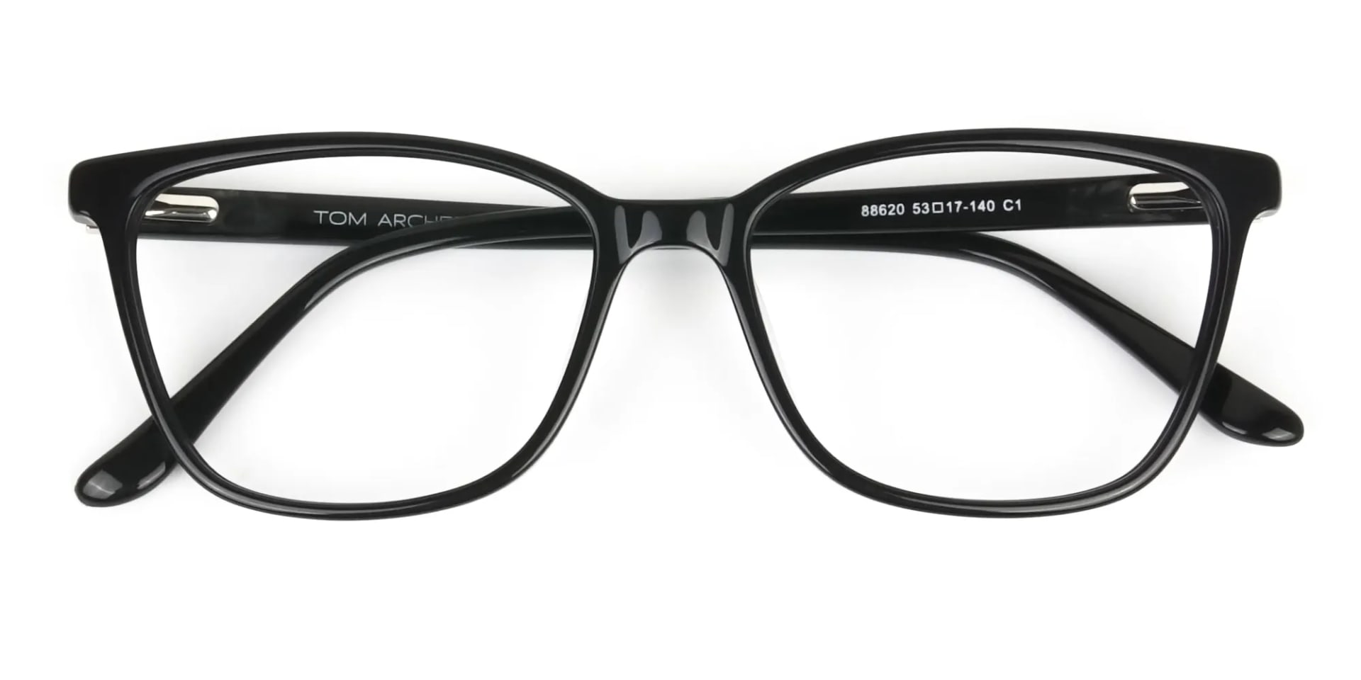 Women Nerd Black Acetate Spectacles in Rectangular - 2