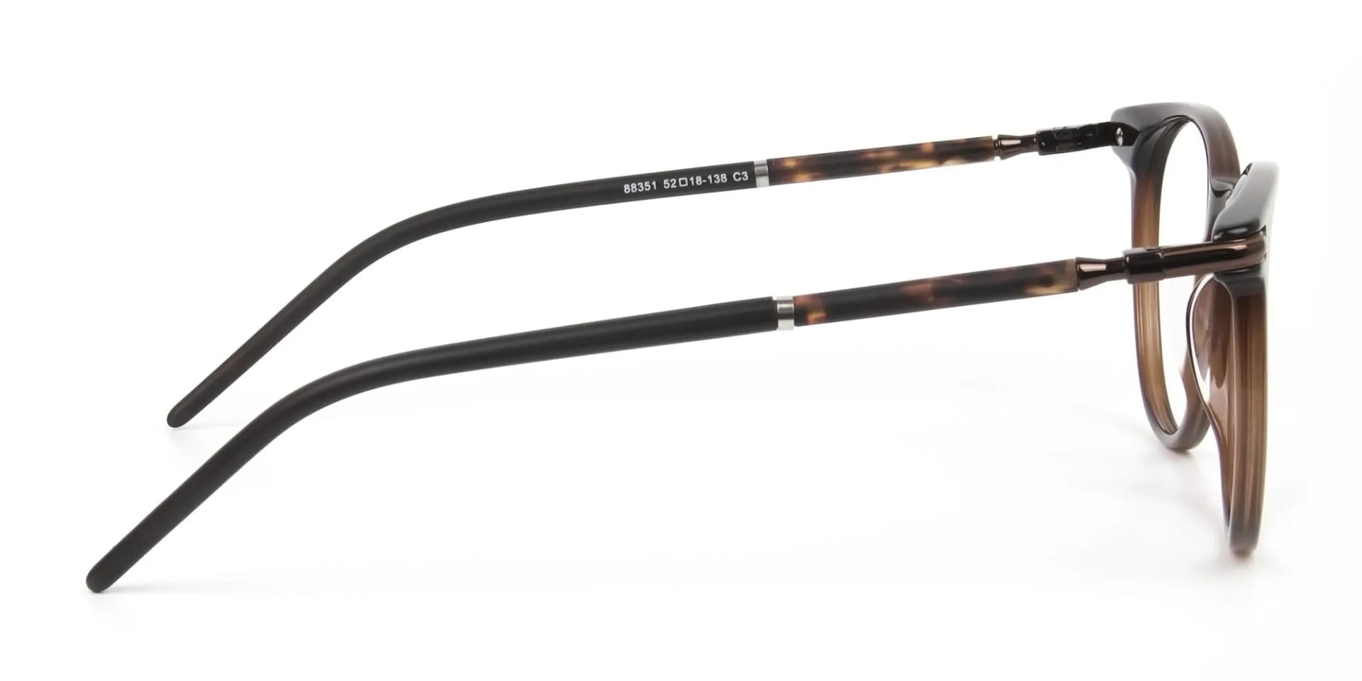 Dark Brown Round spectacles in Acetate - 2