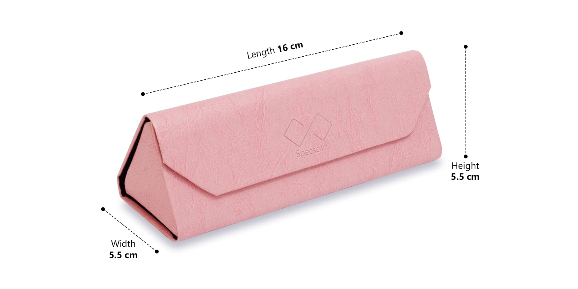Pink Threefold Eyeglasses Case-5
