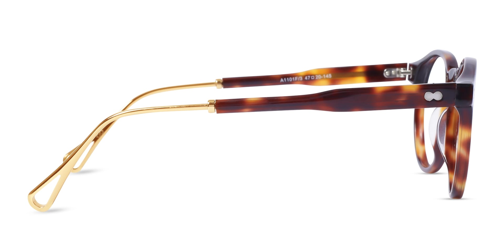 Tortoise Oval Keyhole Bridge Eyeglasses 4